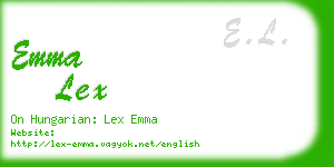 emma lex business card